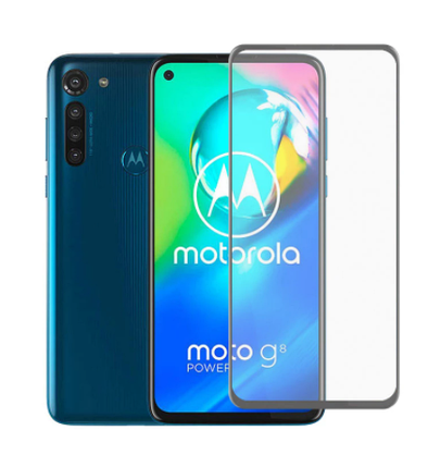 Захисне скло для Motorola Moto G8 Play чорний, фото 1