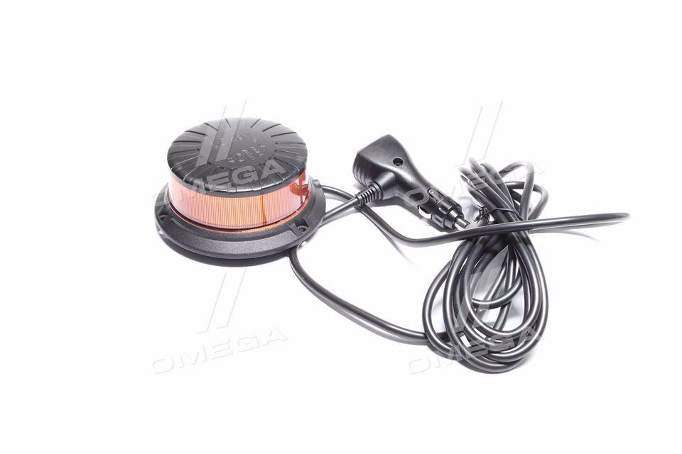 Маяк проблисковий помаранчевий LED, 12 / 24V, 90 * 50mm, 8 режимів, магніт (JUBANA). 453706014, фото 1