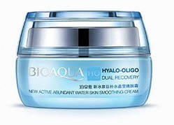 Зволожувальний крем Bioaqua з гіалуроновою кислотою для обличчя Aqualess HO Hyalo-Oligo Dual Recovery, 50 г