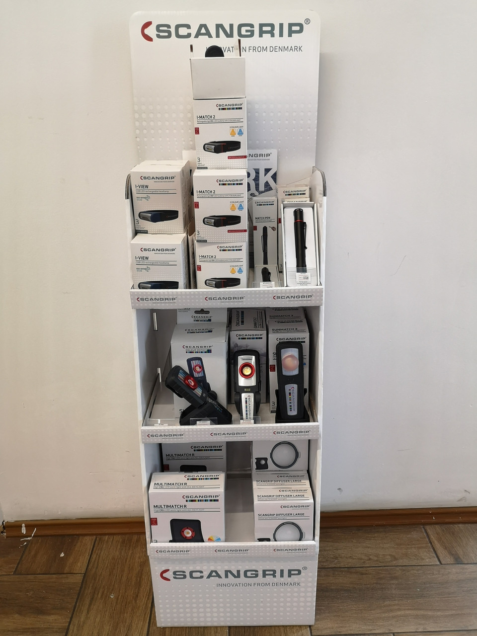 Картонний стенд - Scangrip Mini sales display - Knockdown (49.0192)