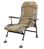 Складное карповое кресло для рыбалки Fishing ROI Lazy Recline-Chair с подлокотниками