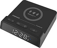 Настольные часы-будильник Promate TimePad-Qi с беспроводной зарядкой 15 Вт Black (timepad-qi.black)