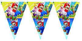 Вимпела (з 3-кутних прапорців) вимпели "Супер Маріо" малотиражні видання-