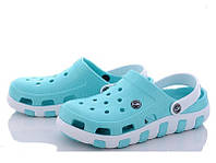 Сабо женские Luck Crocs Кроксы (светло-зеленые)