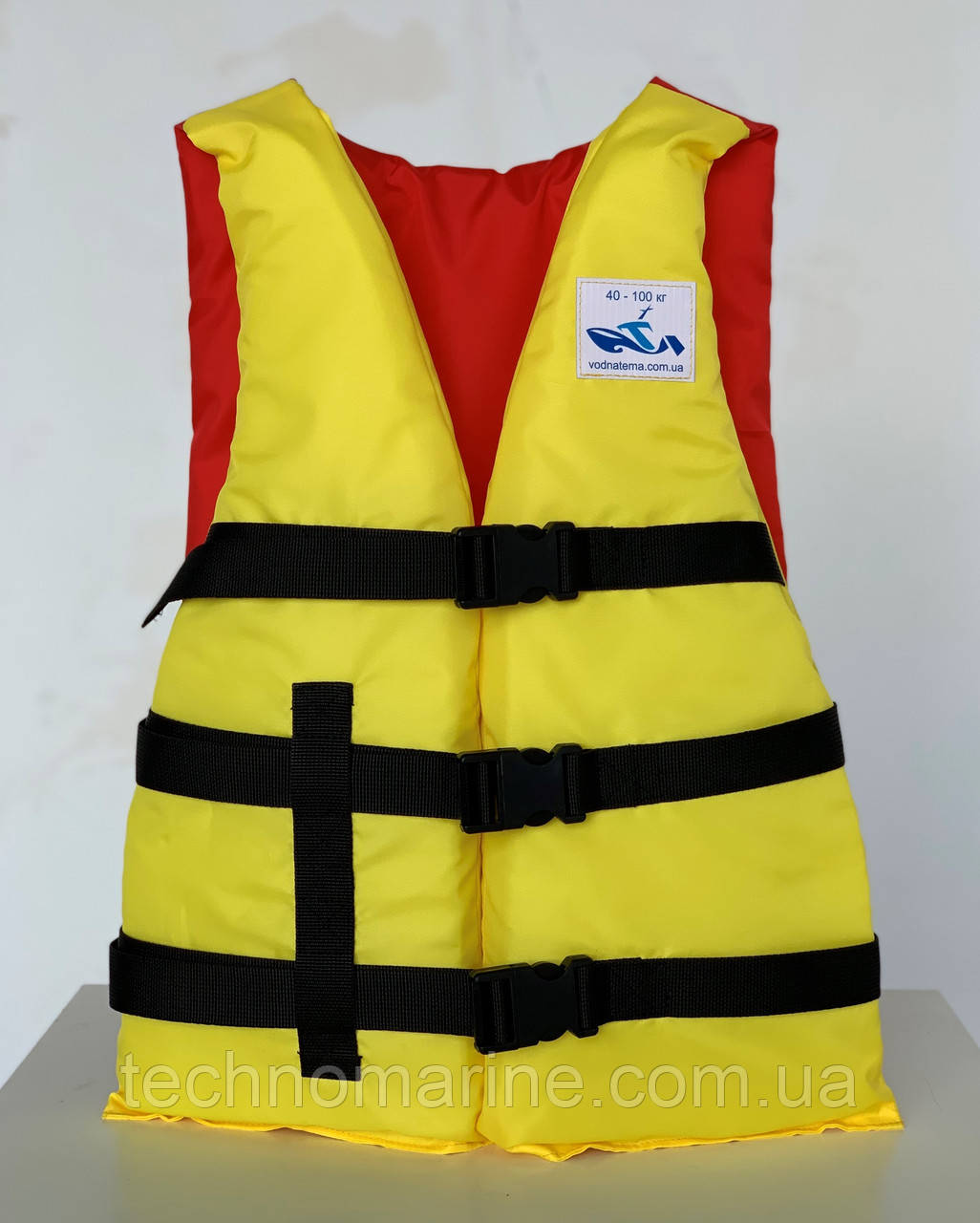 Рятувальний страхувальний жилет універсальний 40-100 кг Червоно-жовтий