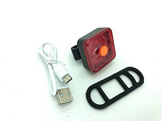 Фонтар велосипедний XFL-106-6SMD RED ЗУ microUSB 5реж