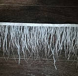 Пір'я страуса на стрічці. Колір Слонова кістка. Перо 10-15см. Ціна за 0,5 м., фото 4