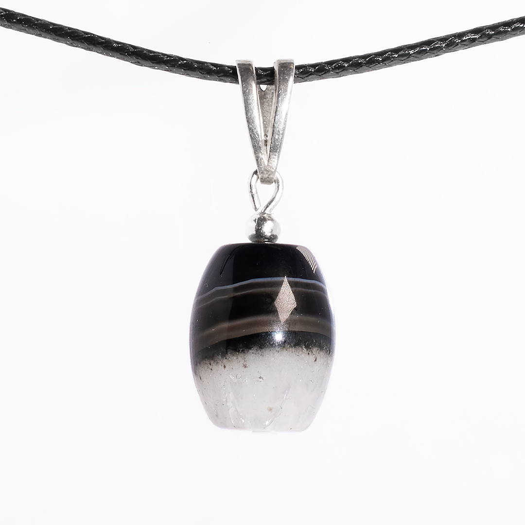 Кулон з агатом і гірським кришталем срібло, 1511КЛА, фото 1