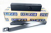 Доводчик дверной Geze TS 1500 с фиксацией до 80 кг антрацит (Германия)