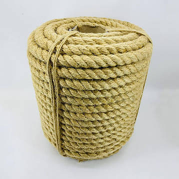 Джутовий декоративний канат, мотузка для блокхаус 18 мм 50 м, фото 2