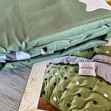 Полуторний комплект постільної білизни з простирадлом на гумці, Постільна білизна з фланелі 1,5 полуторка, фото 4