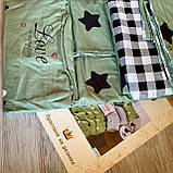 Полуторний комплект постільної білизни з простирадлом на гумці, Постільна білизна з фланелі 1,5 полуторка, фото 5