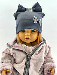 Дитяча шапка з 52 по 56 розмір трикотажна подвійна дитячі шапки демісезонні (РШБ43)