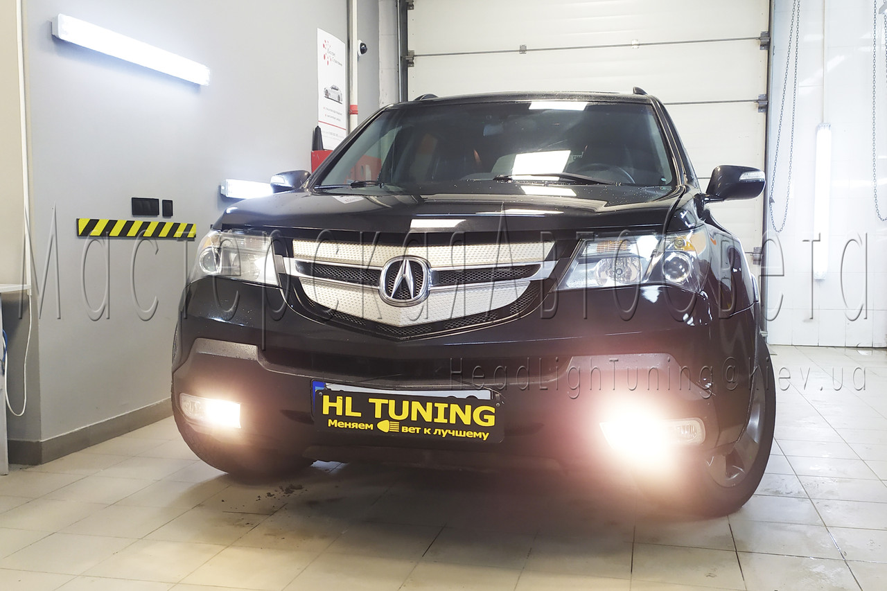 Acura MDX — заміна ксенонових лінз на світлодіодні Bi-LED