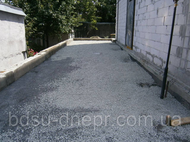 Щебенева підготовка Бетонування вимощення навколо будинку