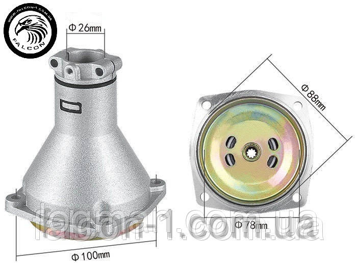 Редуктор верхній для мотокіс VITALS BK3108-4O, BK5222А 9 шліців, D труби - 26 мм, D муфти - 78 мм