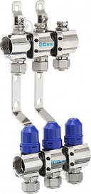 Колектор  латунний "GROSS" на 3 контури для опалення