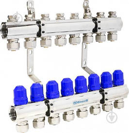 Колектор  латунний "GROSS" на 8 контурів для опалення