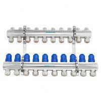 Колектор  латунний "GROSS" на 10 контурів для опалення