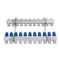 Колектор латунний "GROSS" на 11 контурів для опалення