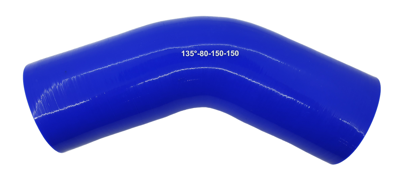 Патрубок (150 мм х 150 мм) (135` - кут) (d=80 товщ = 4 мм), фото 1