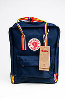 Рюкзак міський Fjallraven Kanken Art з ручками 16 л Navy blue (art 2)