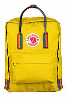 Рюкзак міський Fjallraven Kanken Art з ручками 16 л Жовтий (art 4)