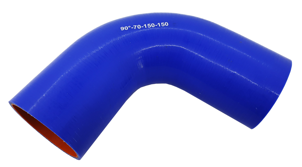 Патрубок (150 мм х 150 мм) (90` - кут) (d=70 товщ = 4 мм), фото 1