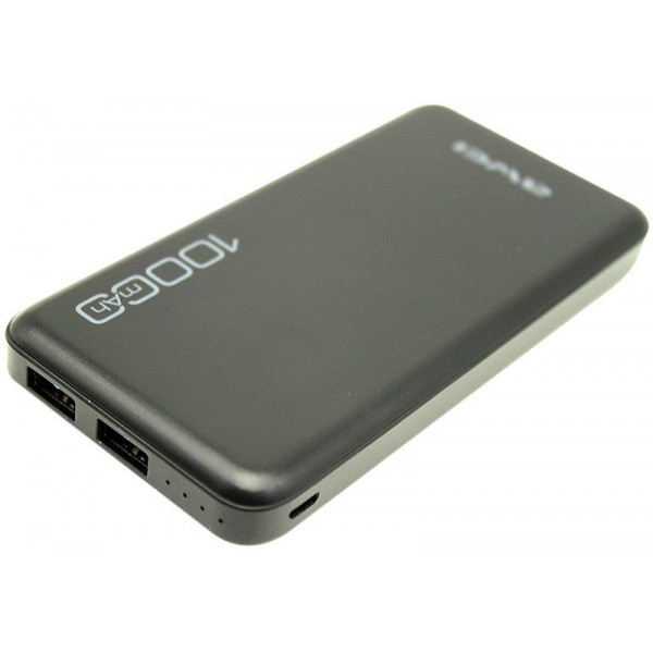 УМБ Універсальна мобільна батарея Awei P28K 10000 mAh 2 USB портативна зарядка Power Bank (10000 Black)