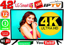 ХІТ! 2/16GB, 4K телевізори LG SmartTV 42" Slim ,LED, IPTV, Android 9, T2, WIFI, USB КОРЕЯ