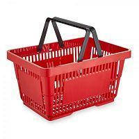 Покупательская корзина для супермаркетов красная и др. цвета