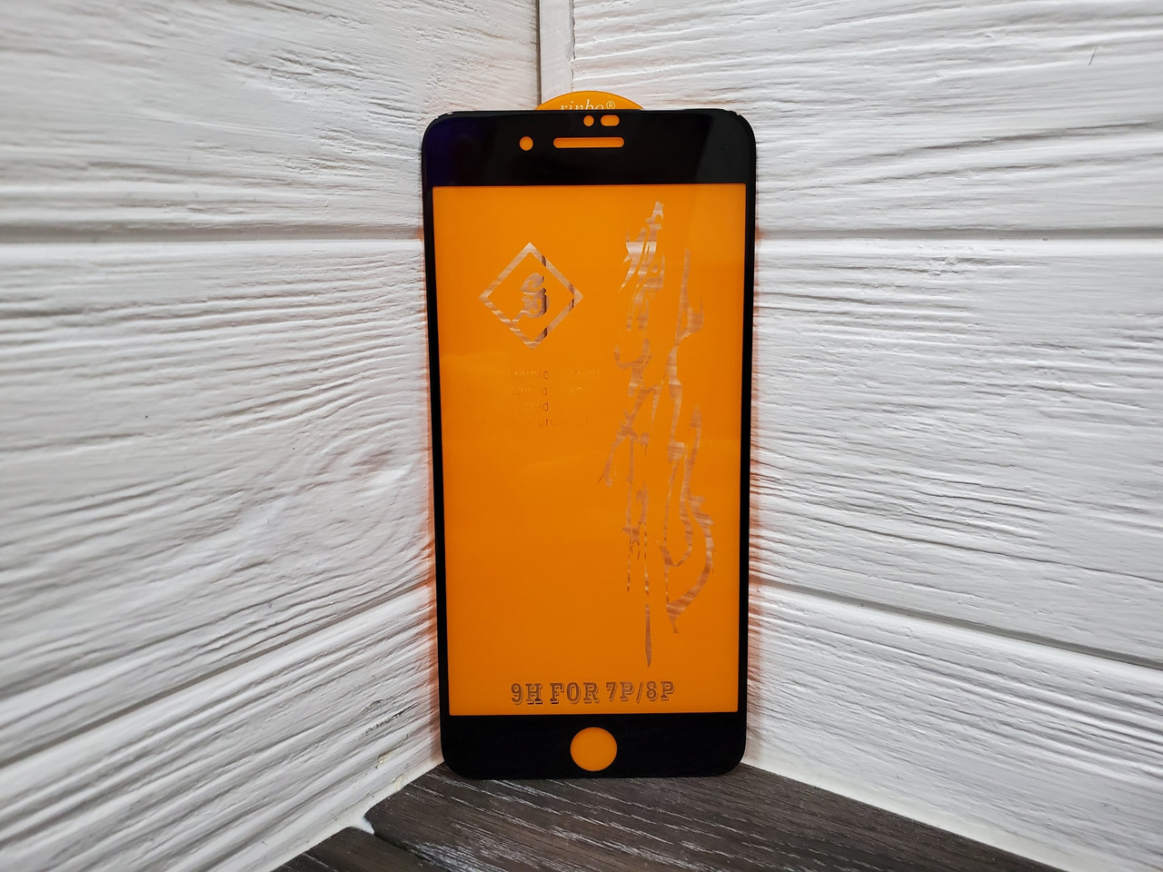 Захисне скло 6D Rinbo для iPhone 7 8 Plus чорна 9H протиударне на весь екран клей на всі поверхні