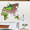 Мапа світу з мохом. Декор для дому офісу. Оригінальний подарунок з моху, фото 2