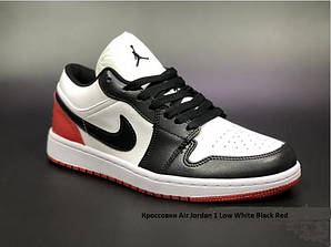 Чоловічі кросівки Air Jordan 1 Low Black Red White