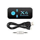 Бездротовий адаптер Bluetooth-приймач аудіоресивер BT-X6 TF card, фото 9