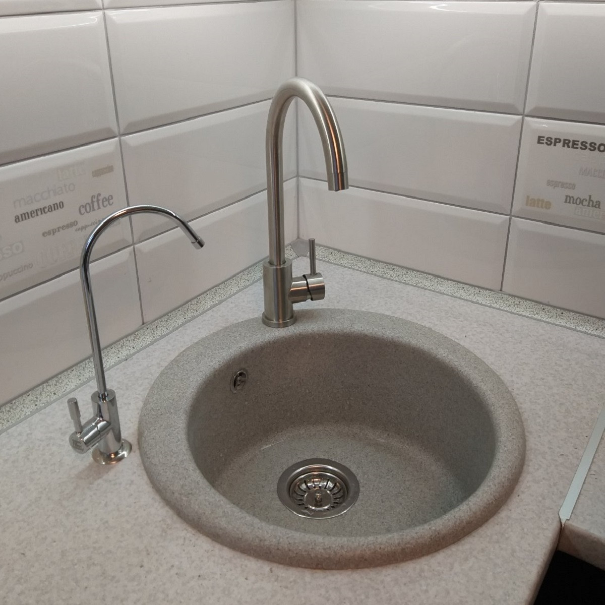 Гранітна мийка Galaţi Eva Seda (601) 470 кругла сіра, фото 1