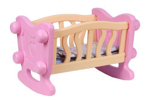 Кроватка-люлька для кукол ТехноК бежево-розовая 4180 - фото 1 - id-p1361981454