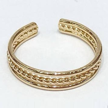 XUPING Кільце Позолота 18к плетене, Розмір 15.5+ (регульований)