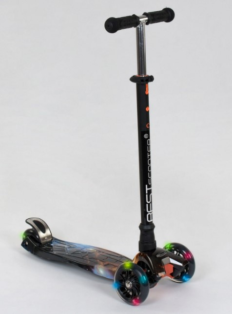 Самокат триколісний дитячий Maxi Best Scooter А 24662 /779-1311 колеса світяться