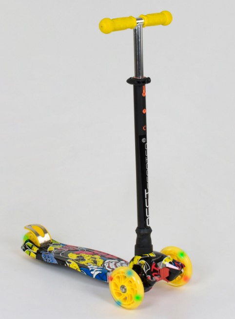 Самокат триколісний дитячий Maxi Best Scooter А 24650 /779-1394 колеса світяться