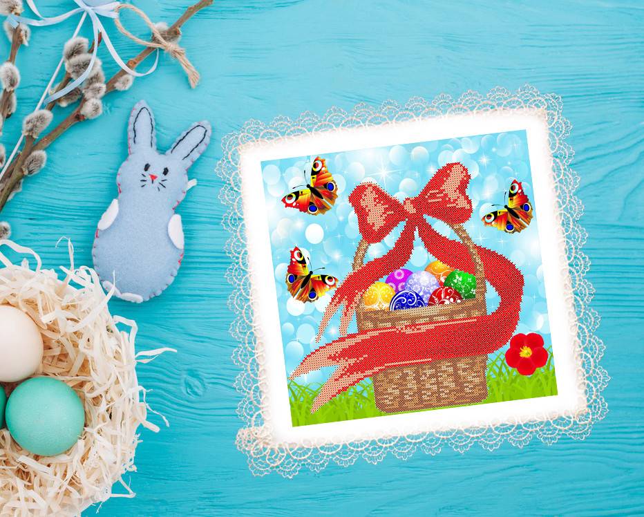 Заготовка пасхальної серветки №018, фото 1