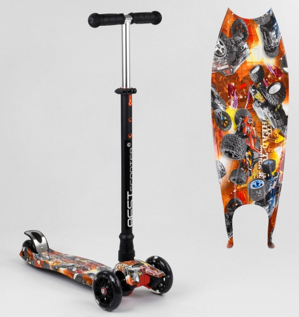 Самокат триколісний дитячий Maxi Best Scooter 779-1537 колеса світяться