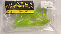 Силікон SEXY WORM 2" сьедобный "Gold fish" color 25