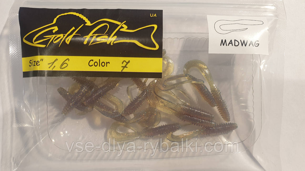 Силікон MADWAD 1.6" сьедобный "Gold fish" color 7, фото 1