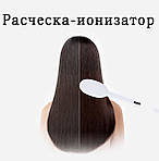 Гребінець випрямляч плоский Wi-Silk 3D. Праска для волосся іонізатор. Гребінець іонізатор для волосся, фото 4
