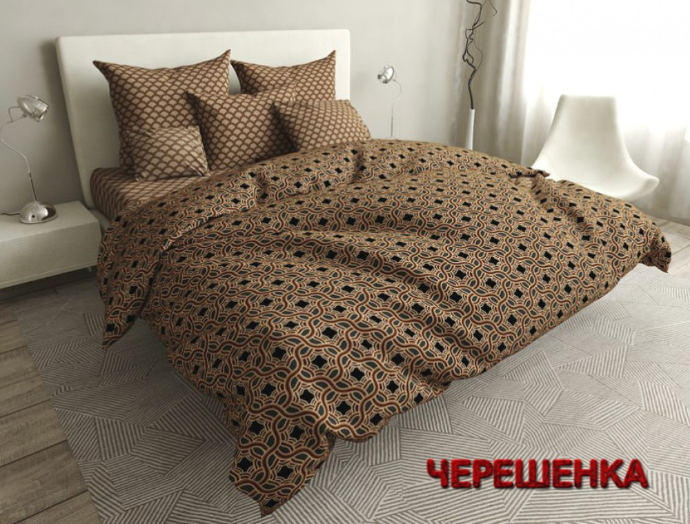 Полуторний набір постільної білизни 150*220 з Бязі "Gold" №154425AB Черешенка™