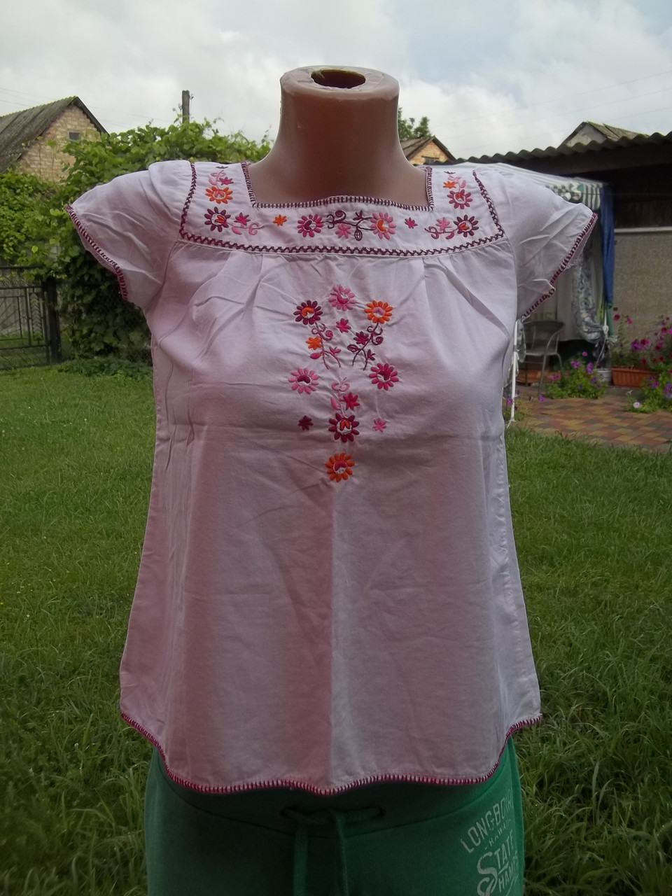 ( 8-10 років на зріст 134 см) футболка туніка вишиванка для дівчинки