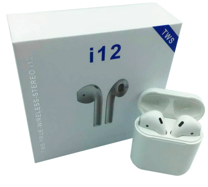 Бездротові bluetooth-навушники i12 TWS 5.0 з мікрофоном для пк телефону wireless Білий (KG-1574)