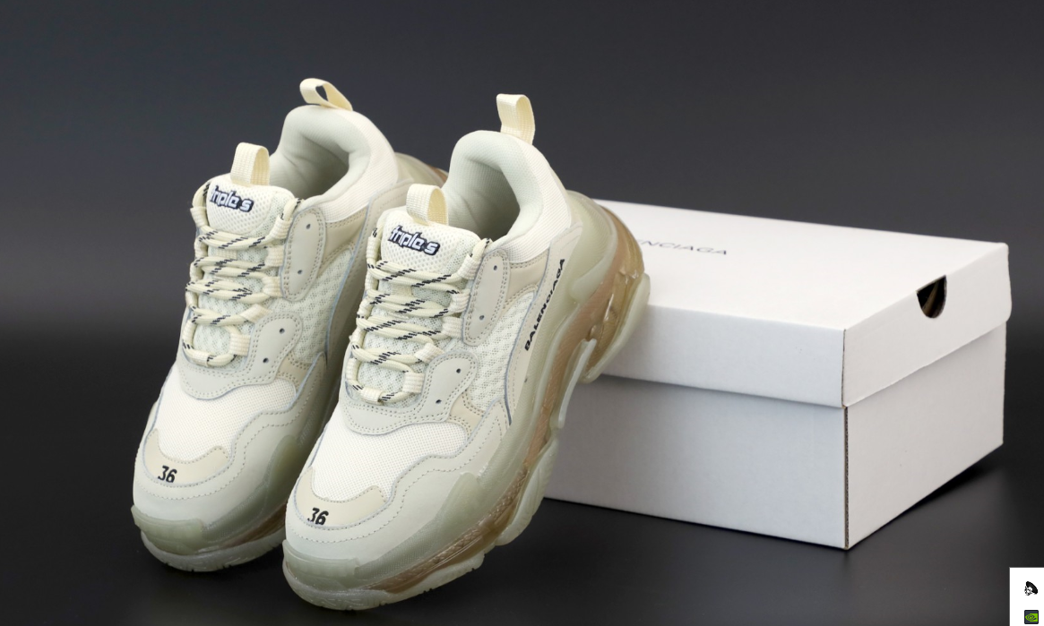 Кроссовки женские Balenciaga Triple S Clear Sole Beige бежевые Обувь Баленсиага Трипл С прозрачная подошва 40 - фото 1 - id-p1362113066