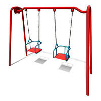 Гойдалки подвійні зі спинками на ланцюгах